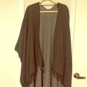Gray poncho